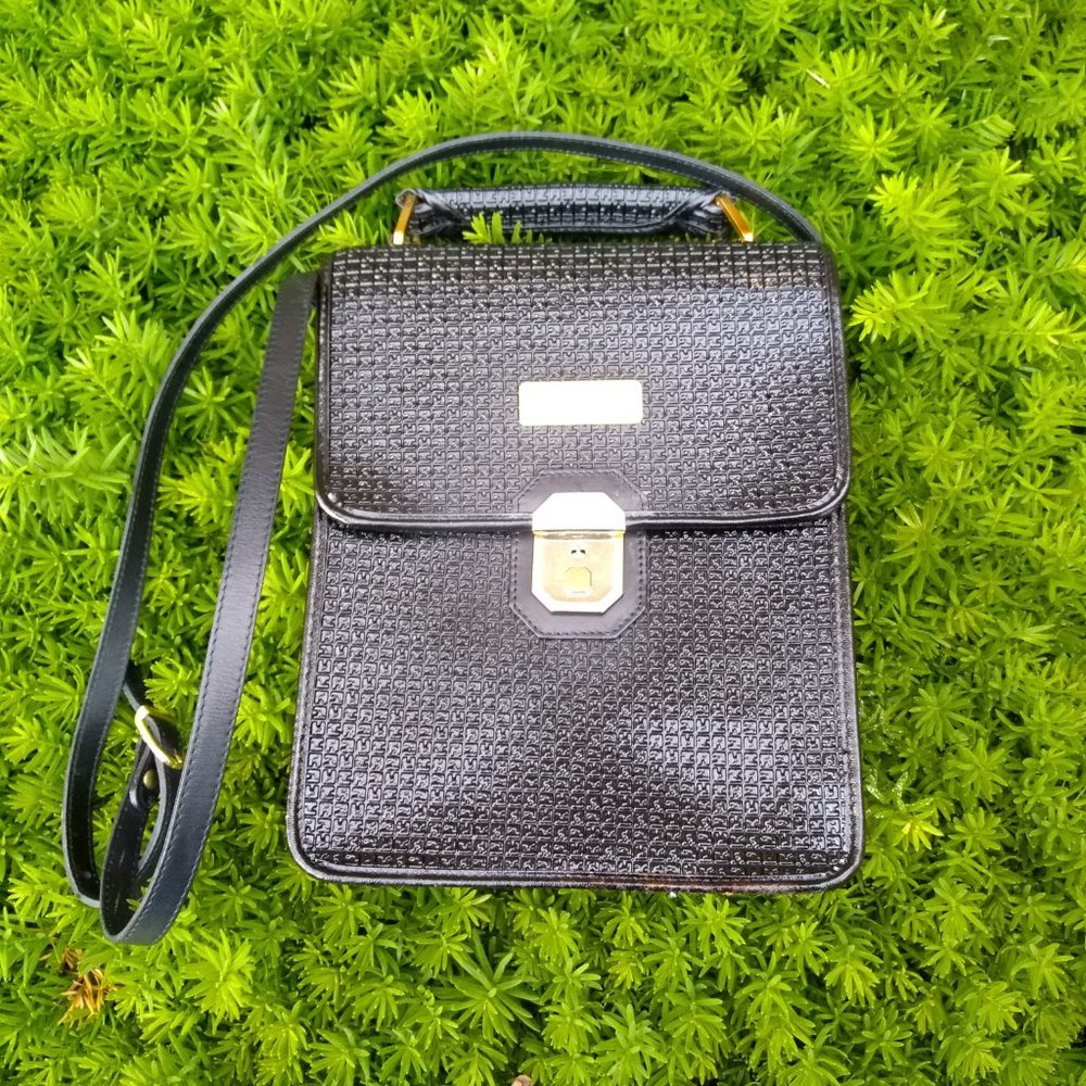 New Rare French Designer Ted Lapidus Top Grain Gen. Leather Men's Messenger Bag